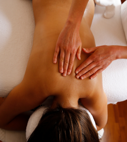 Massage du dos et du ventre détente et harmonie